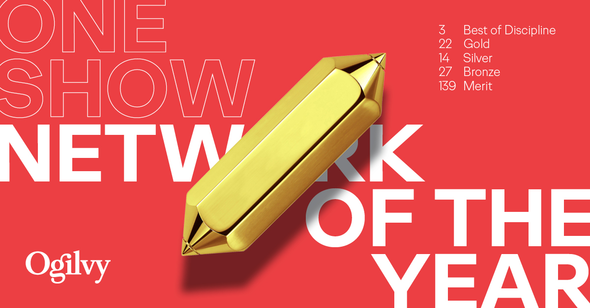 Ogilvy Earns Network of the Year at The One Show Awards for Second
